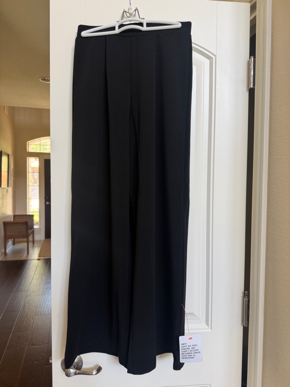 ASOS Petite Black Wide Leg Dress Pants